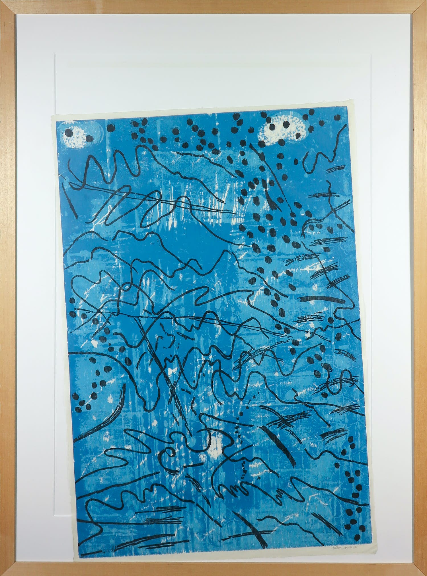 Jef Diederen - Houtsnede, Abstracte compositie - Ingelijst (Groot) kopen? Bied vanaf 80!