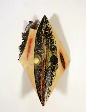 Henk van Dalen - Wandobject van papier, De ogen verkauft für € 65!