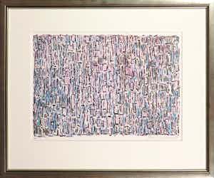 Jan Wolkers - Zeefdruk, Winterbeelden XII - Ingelijst verkocht voor € 180!