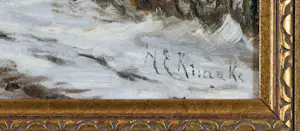 Herman Eduard Knaake - Winters landschap kopen? Bied vanaf 250!