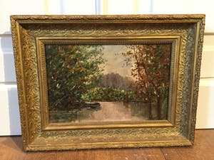 Jan de Boer - C2782-1, marouffle, bootje op mee in bos van Bredius kopen? Bied vanaf 30!