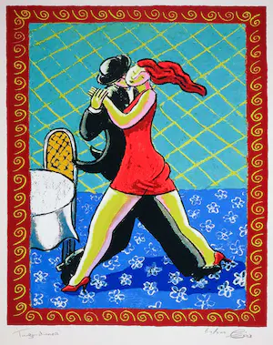 Jacques Tange - Zeefdruk, Tango-dinner kopen? Bied vanaf 1!