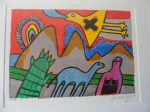 Corneille - ingelijste zeefdruk: Le voyage - 1995 kopen? Bied vanaf 120!