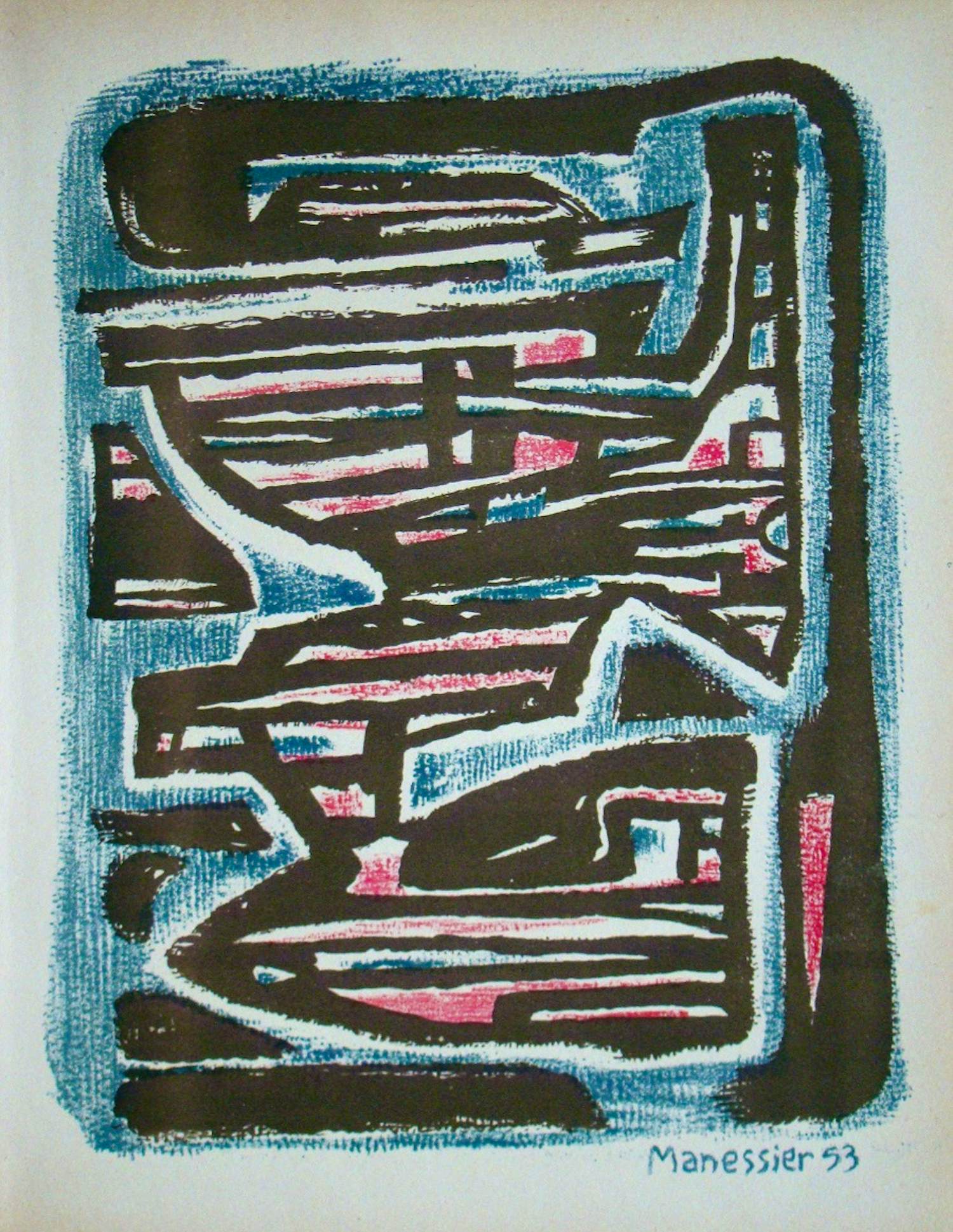 Alfred Manessier - Formes et Transparance - 1953 - Originele lithografie gesigneerd kopen? Bied vanaf 70!
