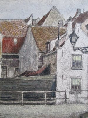 Henri von Rupprecht - Handgekleurde ets Appelmarkt Amersfoort kopen? Bied vanaf 35!