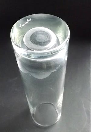 Cenedese - Gino Cenedese voor Sommerso - dikwandige kristal cylinder vaas - gesigneerd kopen? Bied vanaf 1!