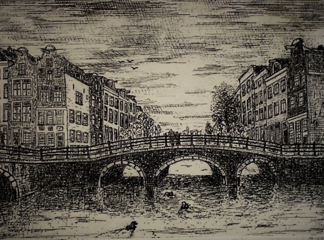 Niet of onleesbaar gesigneerd - Amsterdam Keizersgracht 1977 kopen? Bied vanaf 1!