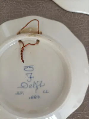 Porceleyne Fles - 3 mini-wandborden 1887, 1961, 3 x 10 x 10 cm kopen? Bied vanaf 10!