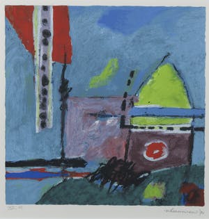 Wil van Leeuwen - Zeefdruk, Zonder titel - Ingelijst kopen? Bied vanaf 20!