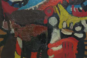 Guillaume Lo-A-Njoe - Olieverf op doek, Een engel - Ingelijst (Groot) kopen? Bied vanaf 600!