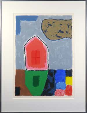 Harrie Gerritz - Zeefdruk, Zonder titel - Ingelijst verkocht voor € 70!