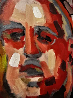 Niet of onleesbaar gesigneerd - Groot acrylverf op doek portret Marlon Brando als the Godfather - gesigneerd kopen? Bied vanaf 1!