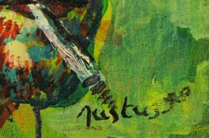 Justus Donker - Olieverf op doek, Zelfportret met sigaret kopen? Bied vanaf 100!