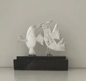 Corneille - Met de hand gesigneerd genummerd beeldhouwwerk: Les oiseaux amoureux (Verliefde kopen? Bied vanaf 350!