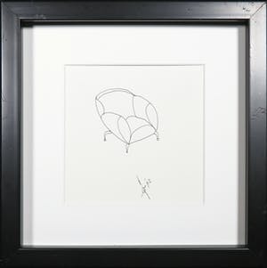 Jan des Bouvrie - Ontwerptekening in pen - Stoel kopen? Bied vanaf 70!