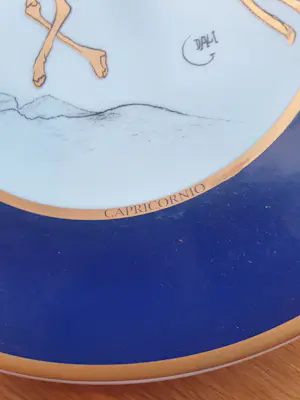 Salvador Dali - Porseleinen bord "Steenbok" diameter 21 cm kopen? Bied vanaf 50!