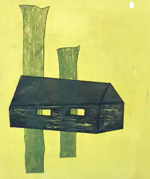 Margot de Jager - Huis met bomen, aluminiumprint (kleine oplage) vendu pour 40€ !