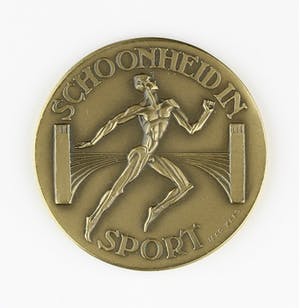 Jaap Kaas - Bronzen penning: Schoonheid in Sport | Olympische Spelen Amsterdam 1928, 1927 kopen? Bied vanaf 65!