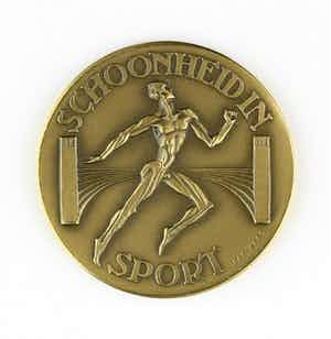 Jaap Kaas - Bronzen penning: Schoonheid in Sport | Olympische Spelen Amsterdam 1928, 1927 verkocht voor € 65!