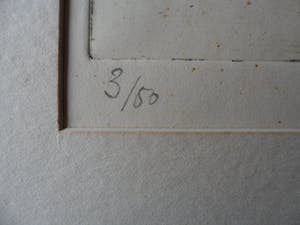 Frits Lindeman - Ets, Man met zeis. kopen? Bied vanaf 30!