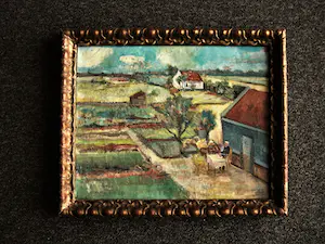 Niet of onleesbaar gesigneerd - Omstr. 1930 geschilderd olieverf "het dorp OudePekela" gesigneerd "Schram" kopen? Bied vanaf 1!