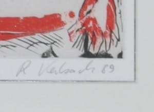 Ralf Kerbach - Naakte vrouw - Ets, Ingelijst kopen? Bied vanaf 75!