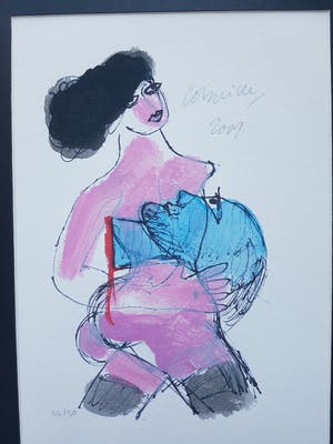 Corneille - Corneille 1922-2010 litho naakt in lijst handgesigneerd,genummerd en gedateerd kopen? Bied vanaf 150!
