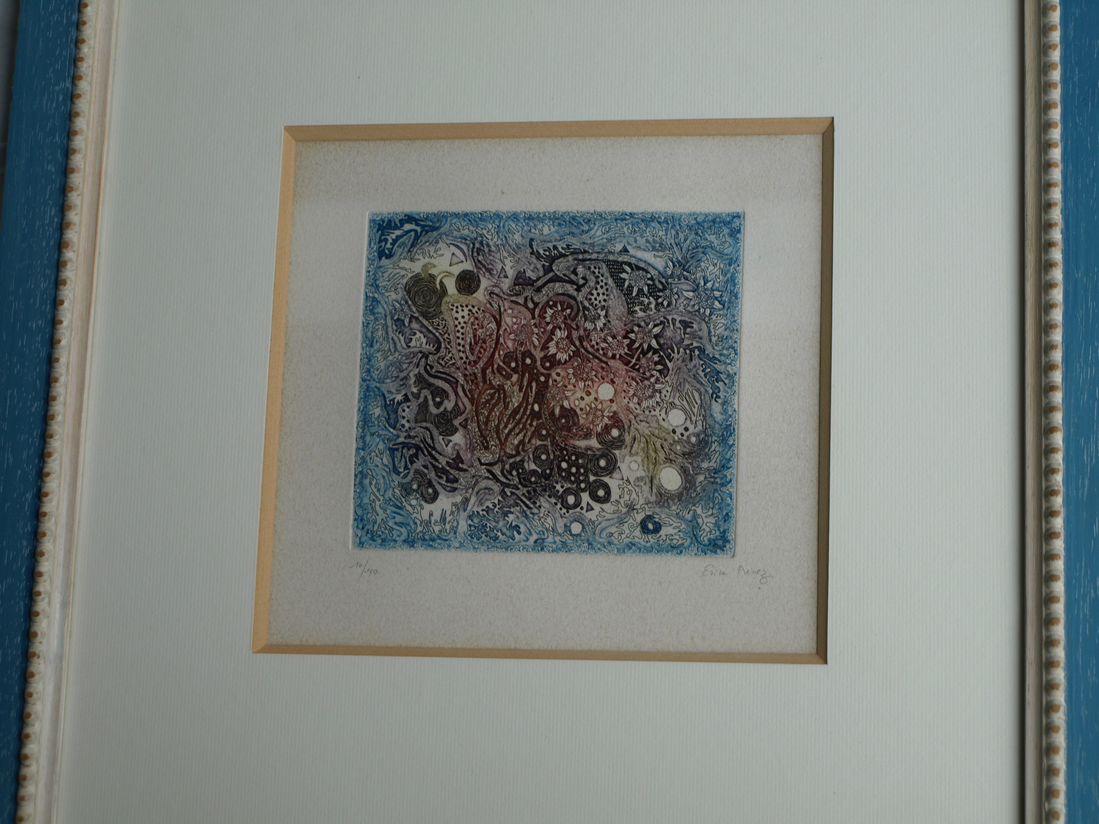 Niet of onleesbaar gesigneerd - Ets, Zonder titel – gesigneerd en ingelijst  kopen? Bied vanaf 1!