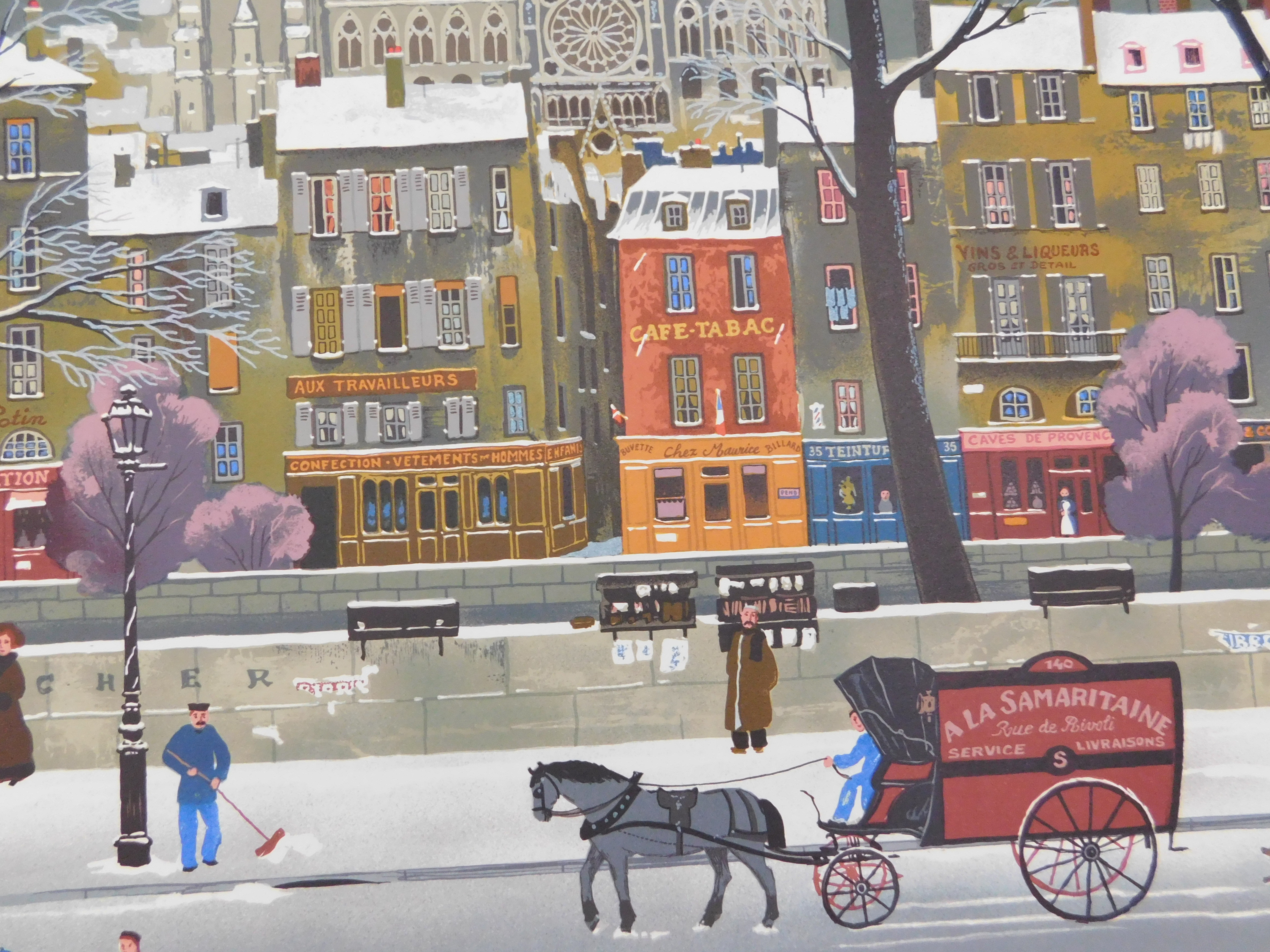 Michel Delacroix - La Neige sur la Seine verkocht voor € 80!
