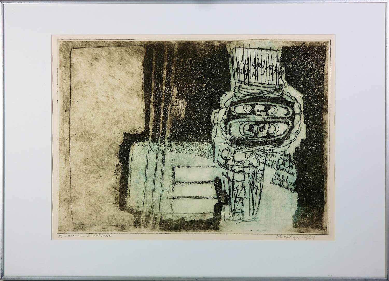 Jan Montyn - Kleurets op papier, D'essai - Ingelijst kopen? Bied vanaf 100!