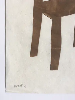 Klaas Gubbels - Koningsstoel - gesigneerde houtdruk - proefdruk. kopen? Bied vanaf 350!