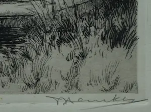 Johan Hemkes - Ets , De Houkesleat (Houkesloot) in Friesland - 1959 kopen? Bied vanaf 1!