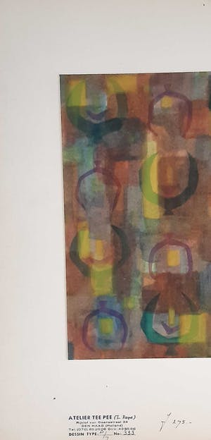 Ton Pape - Gouache - Geometrisch Abstract nr 333 kopen? Bied vanaf 35!