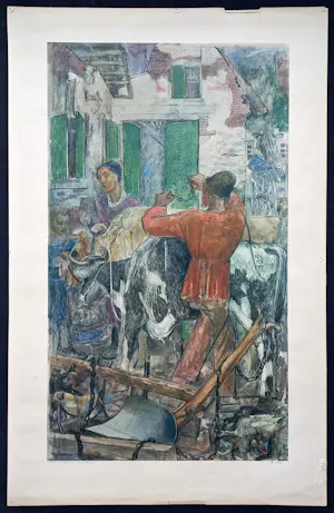 Willem van Konijnenburg - De Hoeve, litho naar het origineel uit 1925 kopen? Bied vanaf 75!