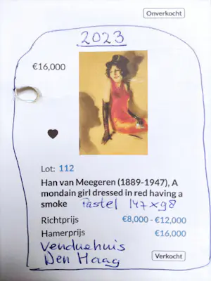 Han van Meegeren - Zittend naakt voor spiegel kopen? Bied vanaf 3500!