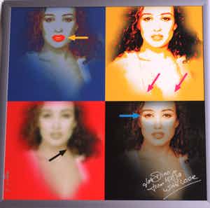 Niet of onleesbaar gesigneerd - Portret Katja Schuurman , “From Katja with Love” – ingelijst – 2011 verkocht voor € 1!