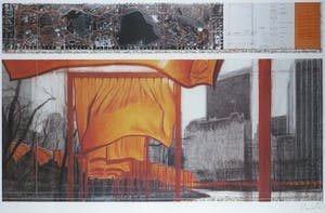 Christo - Handgesigneerd exemplaar The Gates met stofmonster - Ingelijst kopen? Bied vanaf 1!