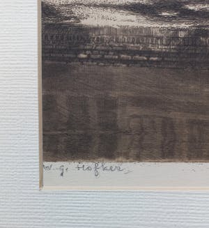 Willem Gerard Hofker - Grachtgezichtje, ets kopen? Bied vanaf 35!