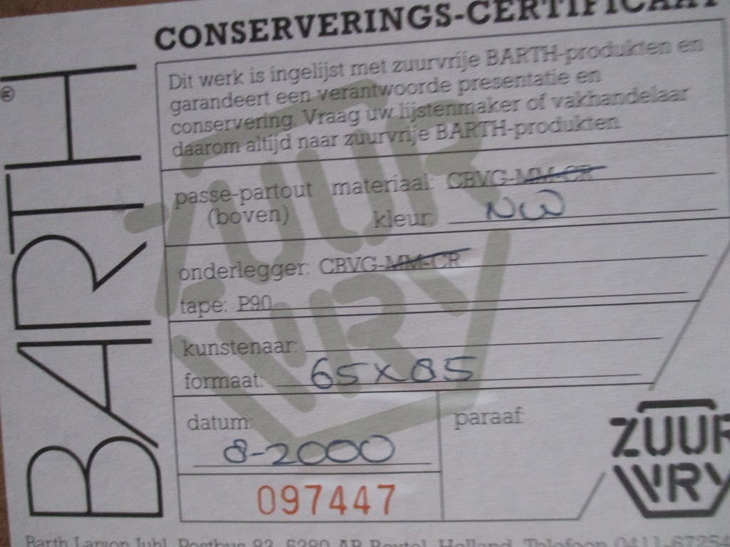 Lon Buttstedt -  litho 'Nine directions, palm leaf, road' in Barth lijst kopen? Bied vanaf 50!