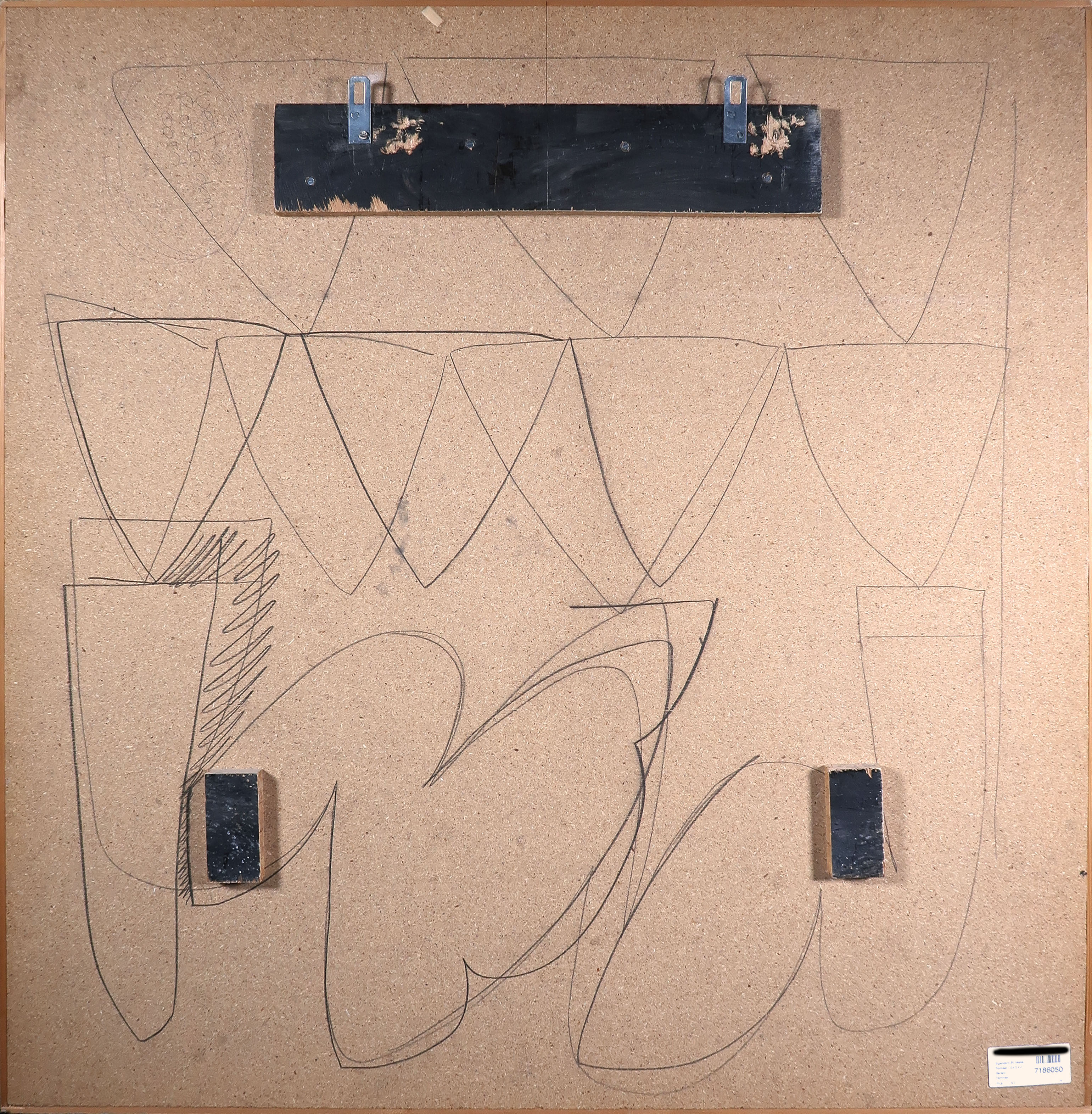 Cor Dam - Acryl op hout, Zonder titel - Ingelijst (Groot en zwaar) kopen? Bied vanaf 80!