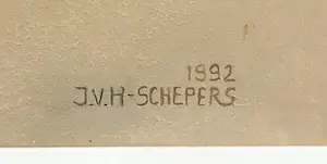 Jenny van Herwijnen - Olieverf op doek, Zwarte Madonna - Ingelijst kopen? Bied vanaf 1!