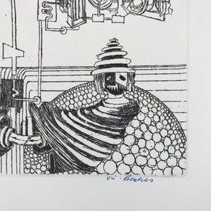 Vic Gentils - Gesigneerde ets - 1981 - 'De Vervreemding' - VII/XX kopen? Bied vanaf 35!