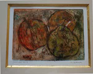 Arty Grimm - stilleven met appels en peer verkocht voor € 35!