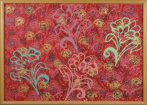 Bob Negryn - Zeefdruk, Bloemetje Bloemetje - Ingelijst kopen? Bied vanaf 20!