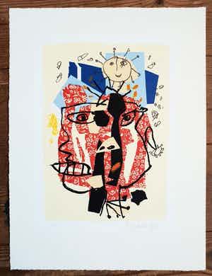 Kees Salentijn - Kleurenzeefdruk PAN COMIDO I Handgesigneerd. verkocht voor € 55!