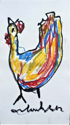 Anton Heyboer - De oervogel . verkocht voor € 300!