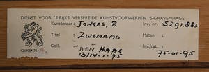 Roel Jonges - Zwembad - 1973 - olieverf op hardboard - BKR Den Haag kopen? Bied vanaf 20!