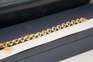 2058 - Chopard - Excl. "Happy Diamonds" 18 krt gouden Armband + diamanten hanger kopen? Bied vanaf 1960!