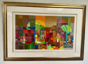 Ton Schulten - Zeefdruk - Mozaïekstad Nr. 164 - Ingelijst (Groot) kopen? Bied vanaf 850!