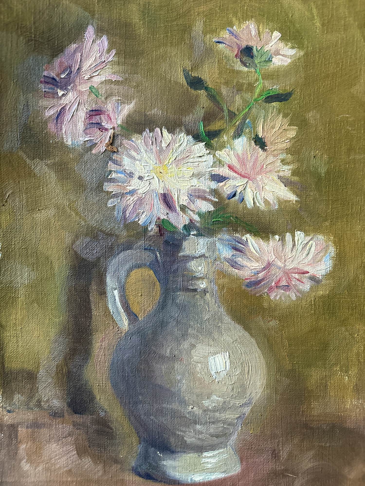 Niet of onleesbaar gesigneerd - Bloemstilleven door (vermoedelijk) Ewoud de Kat verkocht voor € 1!